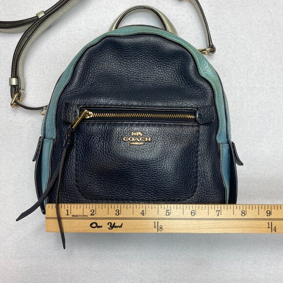 Coach Andi Midnight/Multi Mini Metallic Blue Backpack - Picture 5 of 16